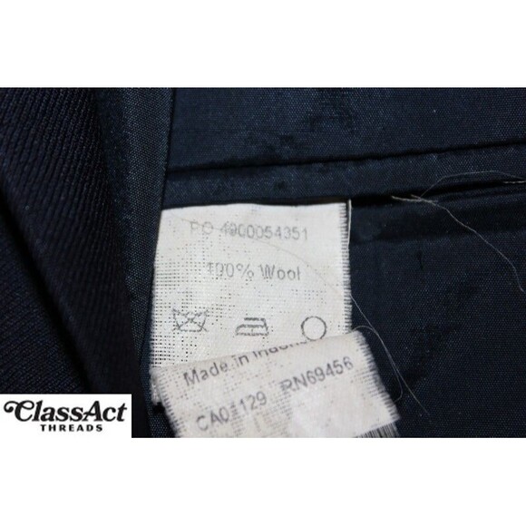 Lauren Ralph Lauren 100% Wool Blazer Mens Navy Blue 2 Gold Buttons Classic 42L - Picture 8 of 10